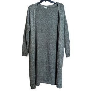 Silence + Noise Urban Outfitters Duster Womens XS Green Chunky Open Cardigan